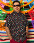 LOS MUERTOS PARTY SHIRT SHORT SLEEVE BUTTON UP  - MENS